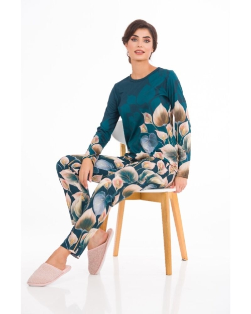 Pijamale de dama cu imprimeu floral CMD1430 - Img 2