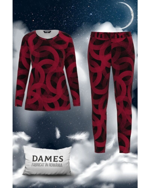Pijamale de dama cu imprimeu Geometric CMD1440