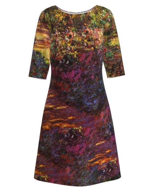 Rochie casual cu maneca imprimata digital model floral CMD155 - Img 8