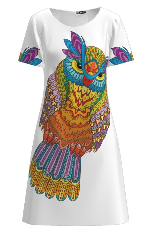Rochie casual imprimata digital Bufnita CMD822 - Img 2