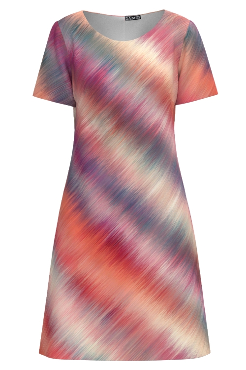 Rochie casual imprimata in degrade