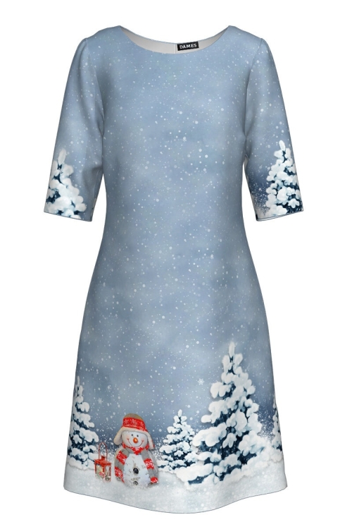 Rochie casual imprimata Om de zapada CMD312 - Img 2