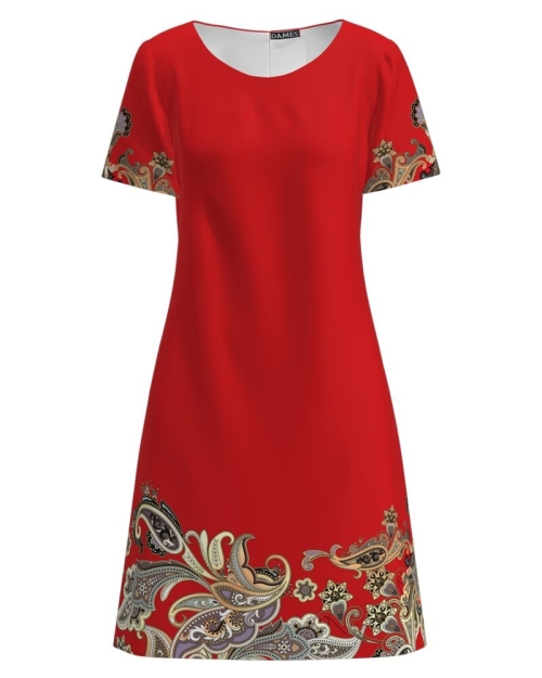 Rochie casual rosie imprimata cu model Floral CMD2611 - Img 1