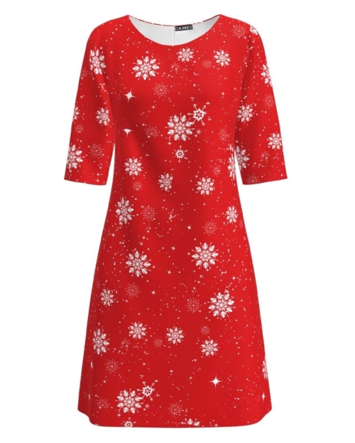 Rochie casual rosie imprimata digital CMD1496 - Img 1
