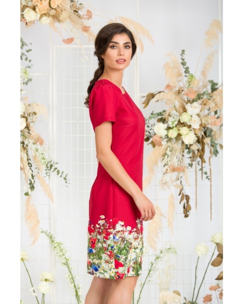 Rochie casual rosie imprimata digital CMD640 - Img 7