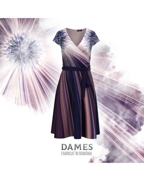 Rochie clos eleganta de vara imprimata digital CMD869 - Img 2