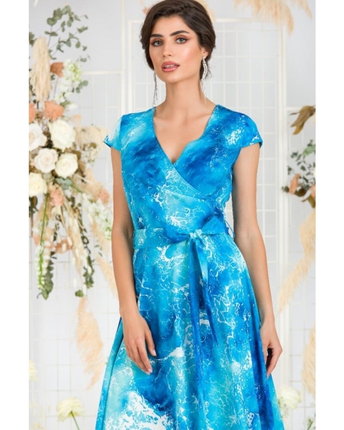 Rochie clos eleganta de vara imprimata digital CMD91 - Img 3