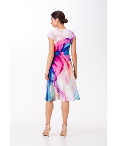 Rochie de vara cu maneca scurta imprimata multicolor SS24 - Img 5