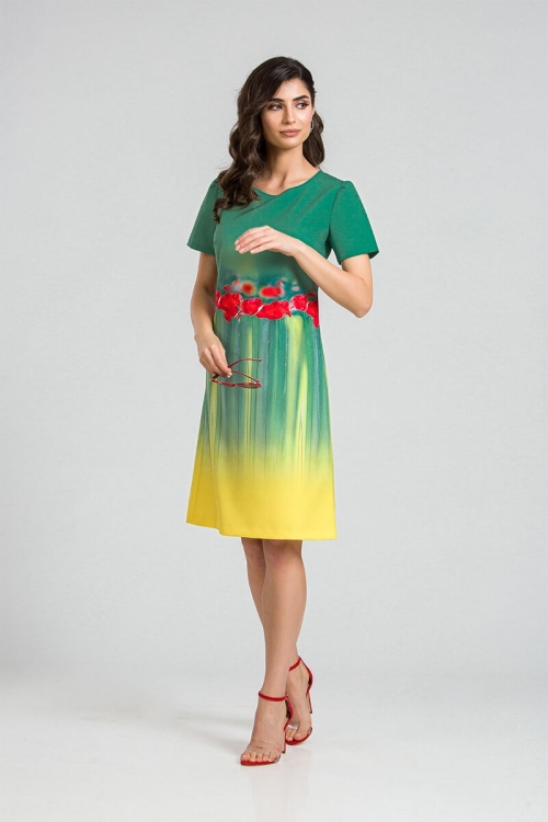Rochie evazata imprimata digital CMD58 - Img 2