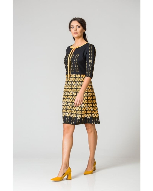 Rochie imprimata cu motive traditionale - Img 3