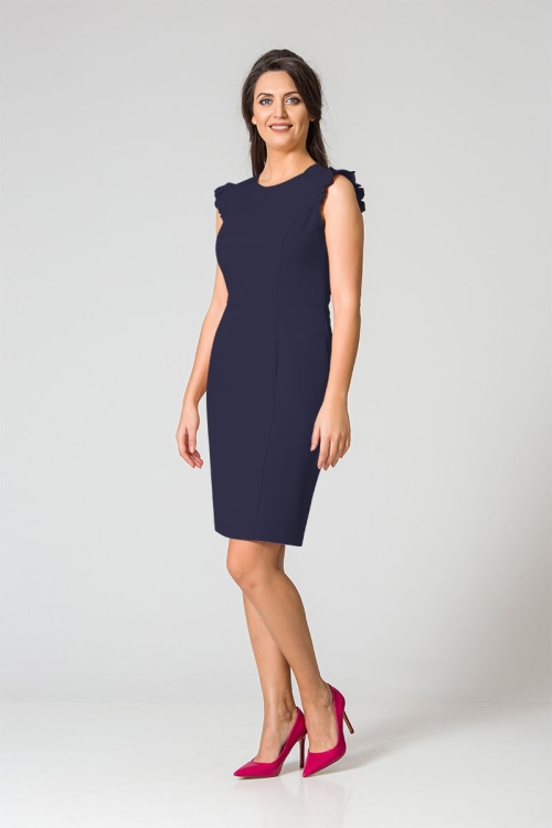 Rochie office conica bleumarin CMD1518 - Img 2