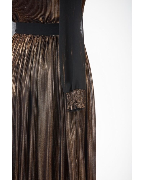 Rochie parte peste parte, bronz metalizat SR19 - Img 5