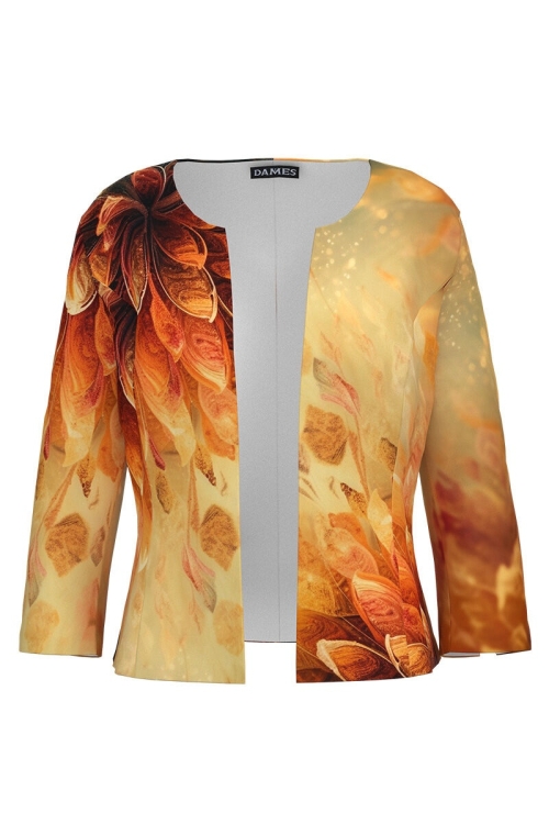 Sacou cambrat imprimat cu model floral CMD4561 - Img 2