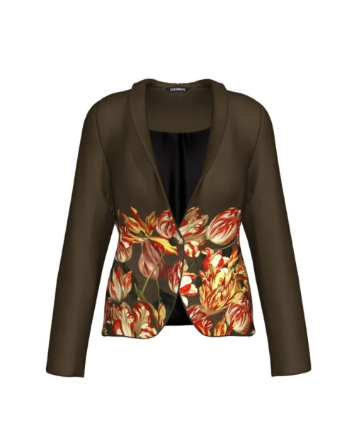 Sacou cambrat imprimat Lalele CMD284
