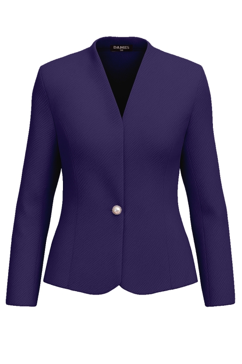Sacou elegant cambrat din stofa violet