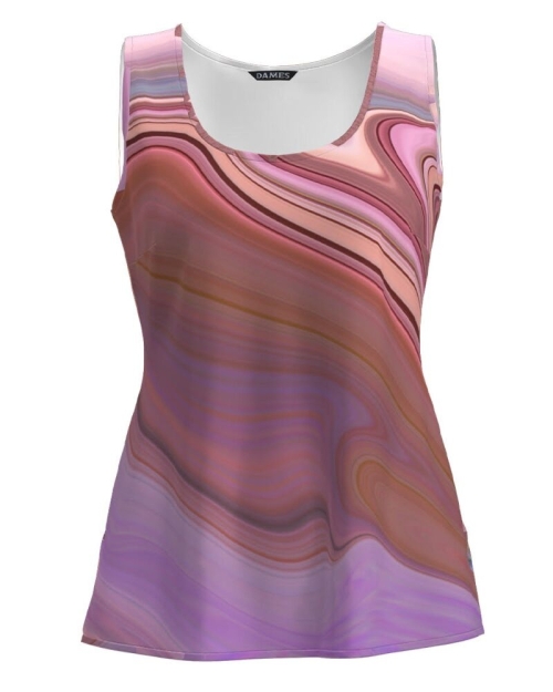 Top casual imprimat in nuante de mov CMD1242