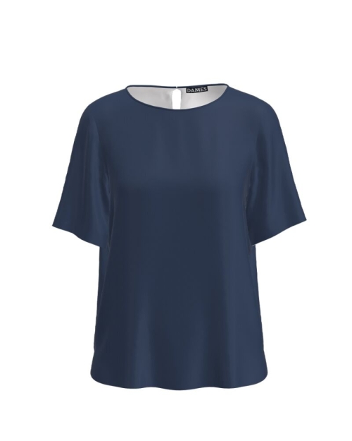 Bluza bleumarin de vara cu maneca scurta CMD1969