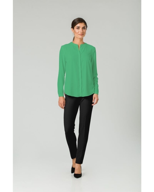 Bluza de dama verde cu guler tunica CMD1520 - Img 1