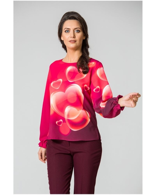 Bluza imprimata digital Red Love - Img 1