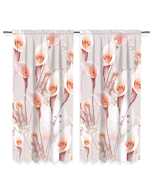 Draperie din satin imprimata cu model Cale CMD1885 - Img 2
