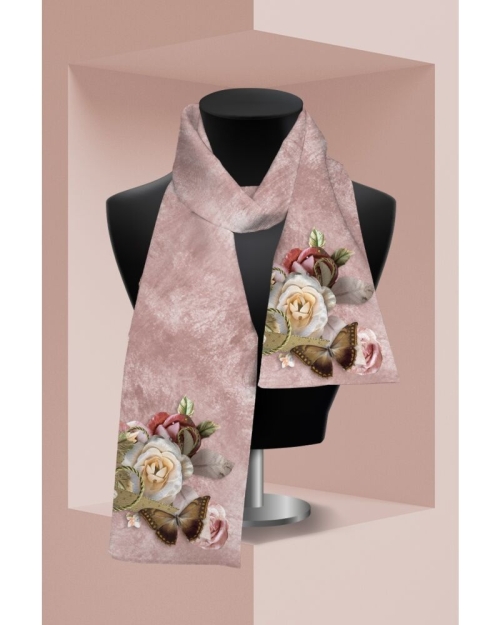 Esarfa subtire imprimata cu model Floral CMD3910