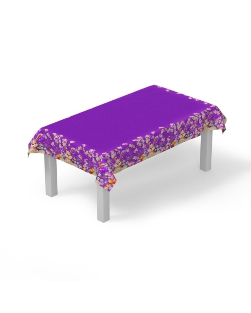 Fata masa de Paste violet din satin imprimat CMD2516 - Img 2