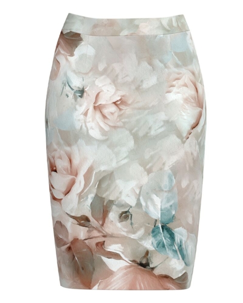 Fusta conica imprimata cu model floral CMD4473