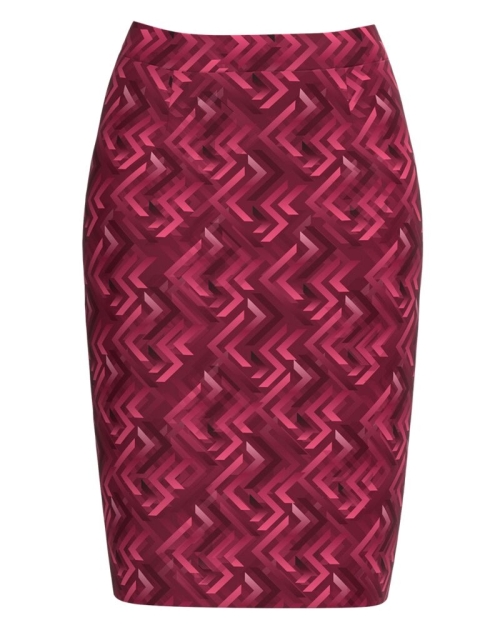 Fusta conica Viva Magenta imprimata cu model grafic CMD3659