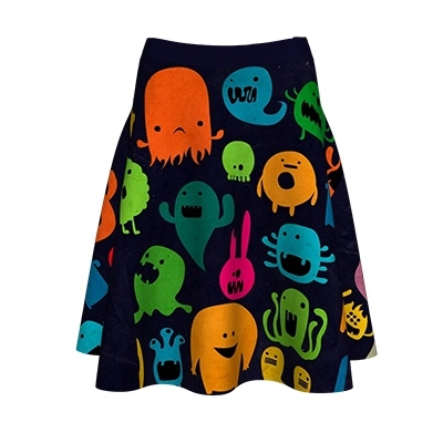 Fustă imprimată Cool Monsters A817H8 - Img 2