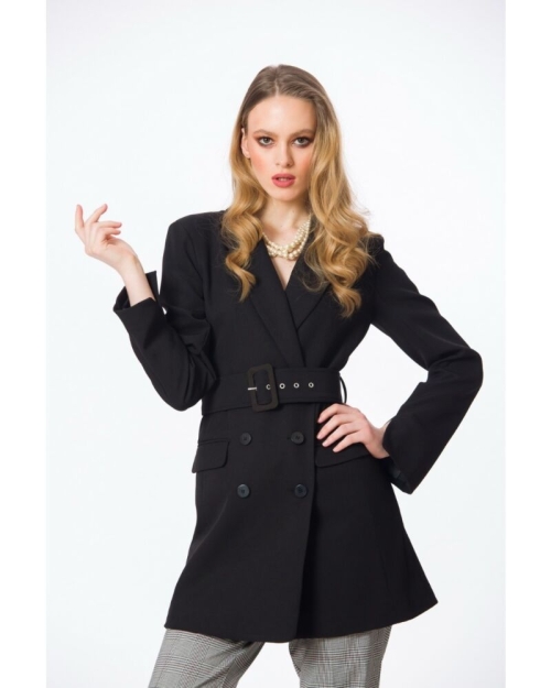Jacheta neagra casual A847H - Img 5