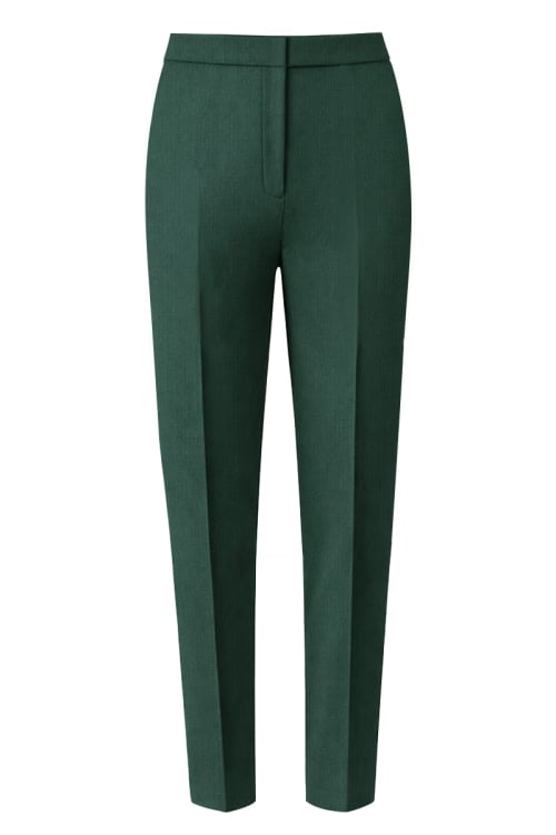 Pantaloni conici verzi din stofa fina Valeria