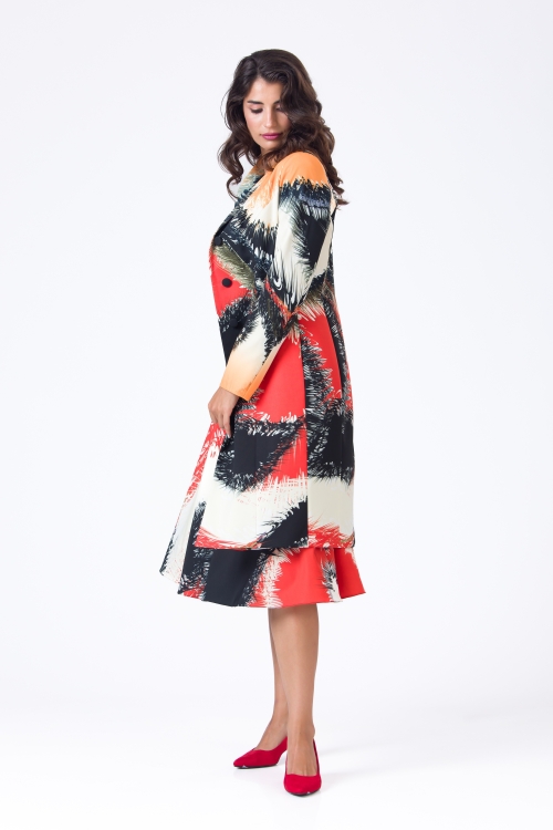 Pardesiu subtire imprimat multicolor AW24 - Img 5