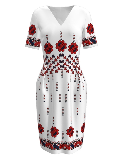 Rochie casual cu imprimeu traditional CIO112