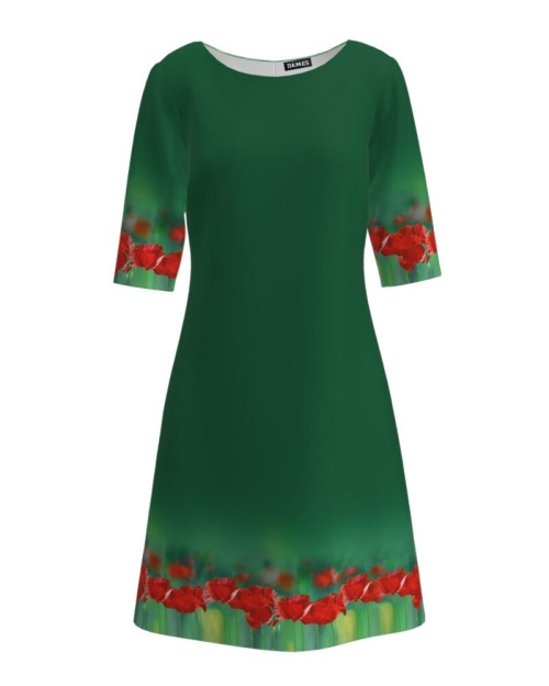 Rochie casual cu maneca imprimata digital floral MACI CMD200 - Img 7