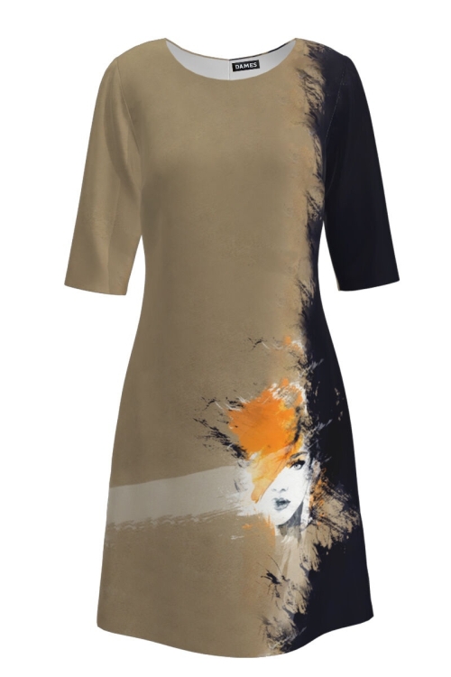 Rochie casual imprimata digital CMD417