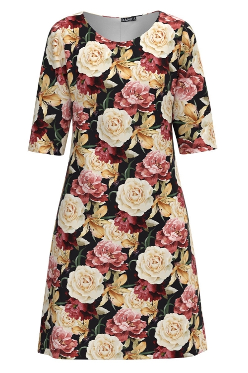 Rochie casual imprimata digital cu model Floral CMD2479 - Img 2