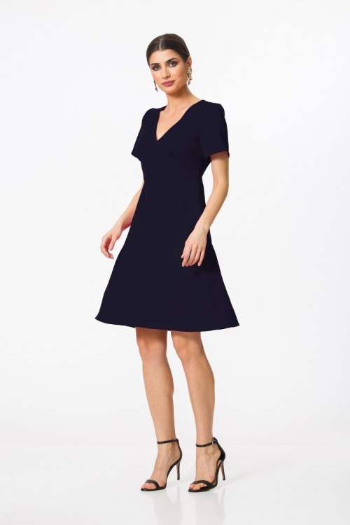 Rochie casual PREMIUM,Lazurite cu maneca scurta DP011N - Img 6