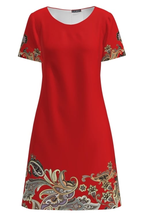 Rochie casual rosie imprimata cu model Floral CMD2611 - Img 2