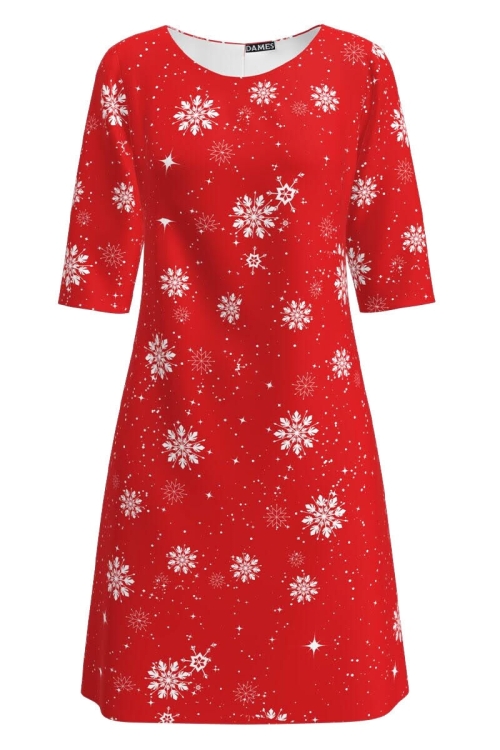Rochie casual rosie imprimata digital CMD1496 - Img 2