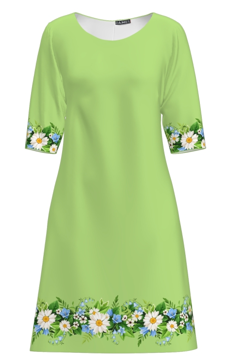 Rochie casual vernil imprimata floral