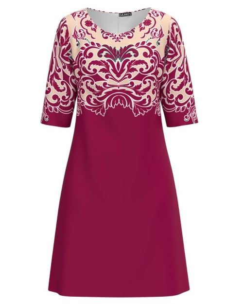 Rochie casual Viva Magenta imprimata floral