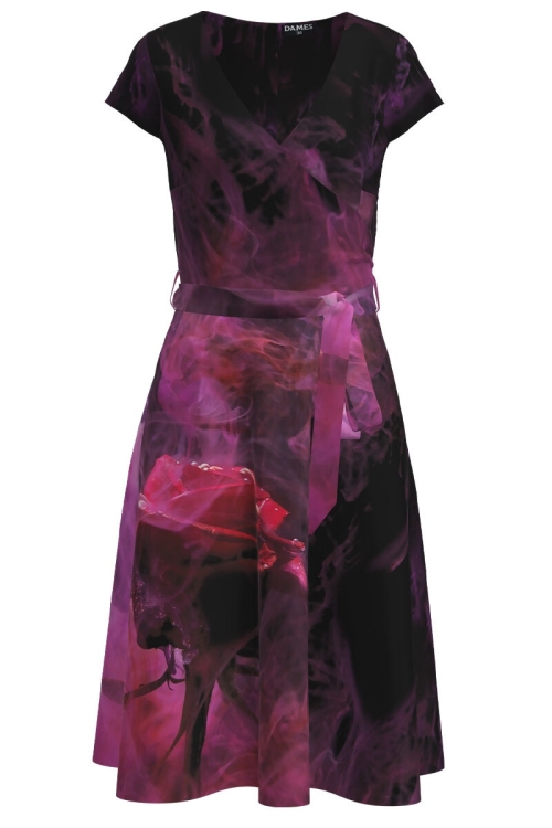 Rochie clos eleganta de vara imprimata digital CMD1083 - Img 2