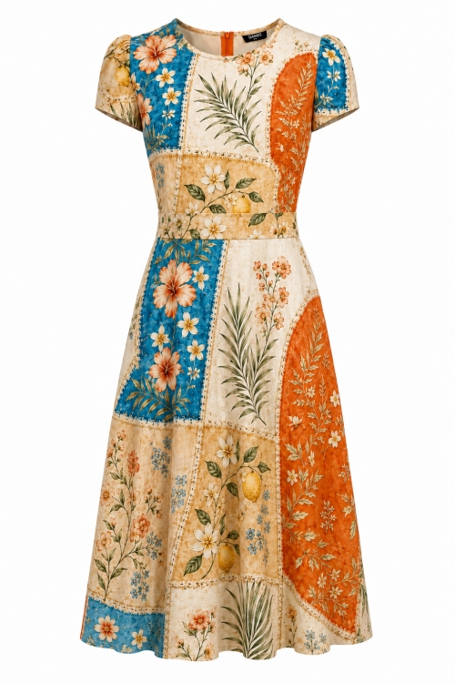 Rochie eleganta cu buzunare Gradina Mediteraneana