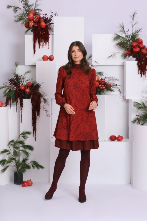 Rochie eleganta cu guler inalt AW24 - Img 1