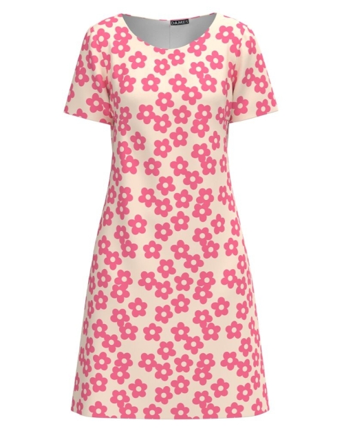 Rochie evazata imprimata cu model floral CMD4269 - Img 1