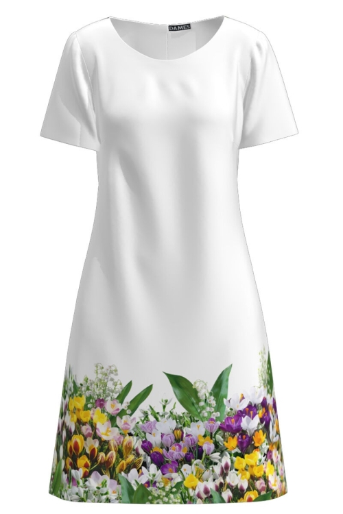 Rochie evazata imprimata digital Branduse CMD963 - Img 2