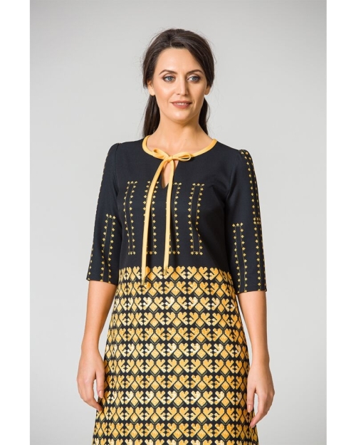 Rochie imprimata cu motive traditionale - Img 4