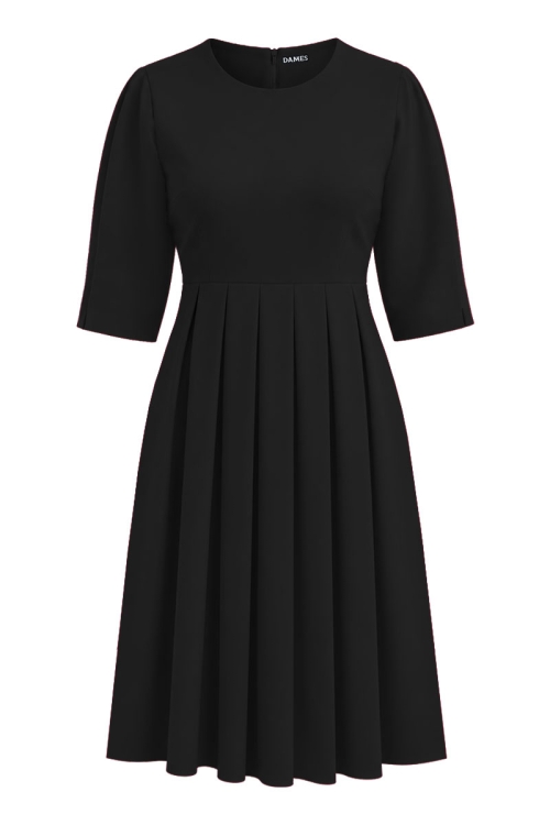 Rochie neagra eleganta cu pliuri