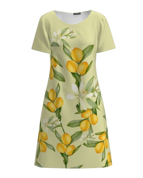 Rochie vernil casual de vara imprimata Flori de lamai CMD714 - Img 1