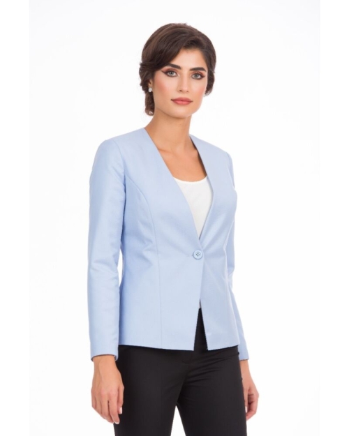 Sacou bleu office cambrat CMD3390 - Img 1